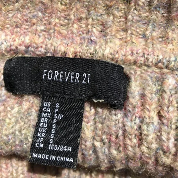 Forever 21 Speckled V Neck Sweater S - Picture 5 of 5
